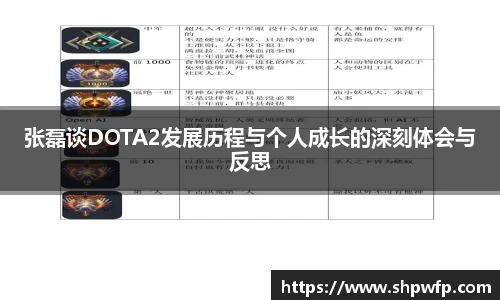 score电竞官网张磊谈DOTA2发展历程与个人成长的深刻体会与反思
